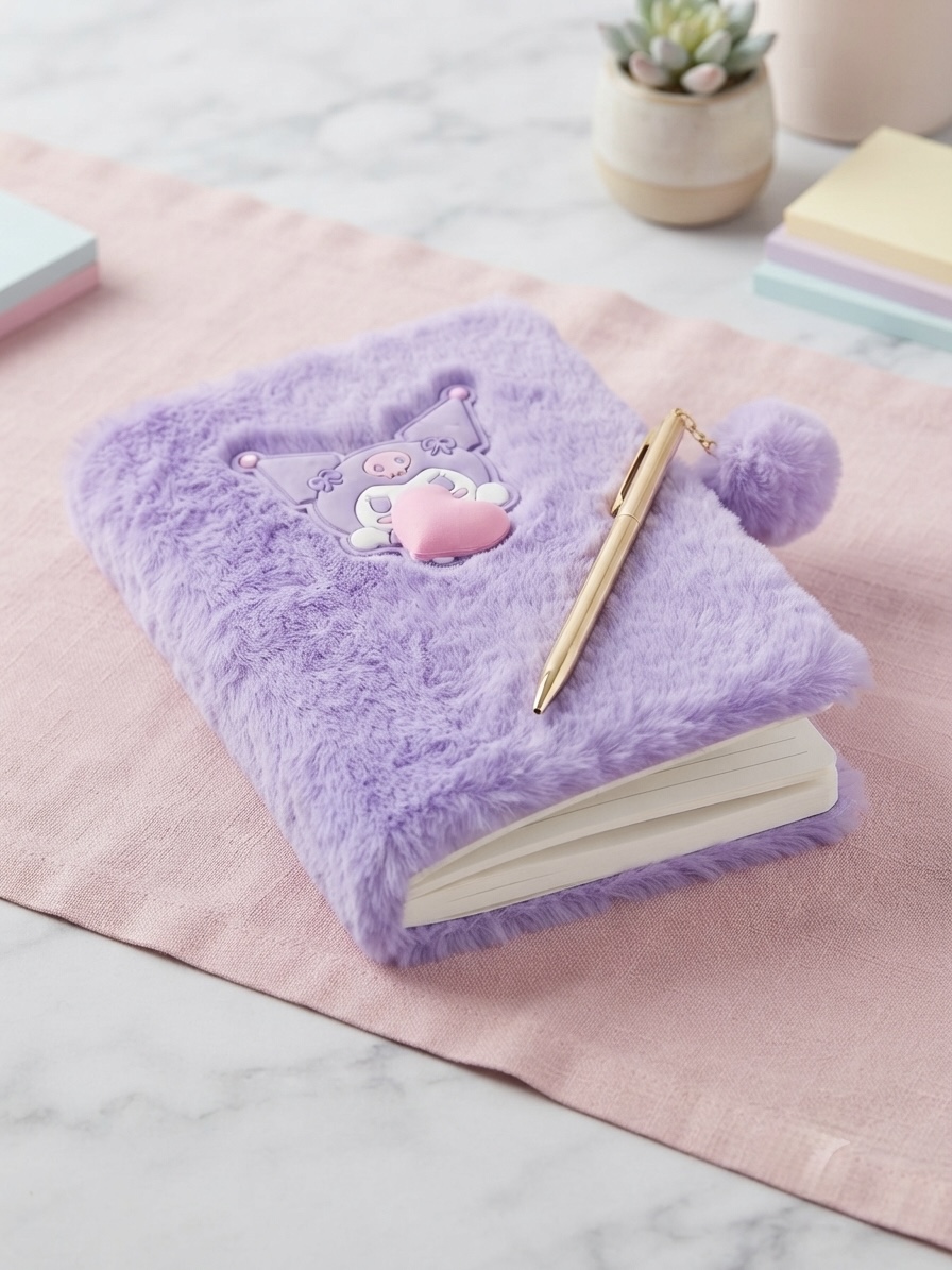 A5 size Kuromi Fur Diary