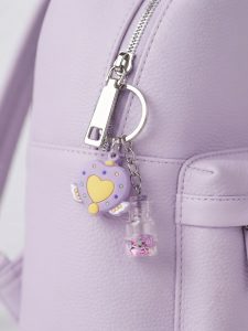 Dreamy Love Potion & Heart Keychain Purple