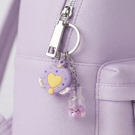 Dreamy Love Potion & Heart Keychain Purple