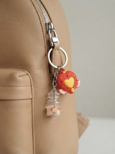 Dreamy Love Potion & Heart Keychain Red