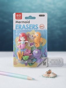 Mermaid Card Erasers