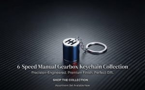 Speed Gear Keychains Metal keyring Blue