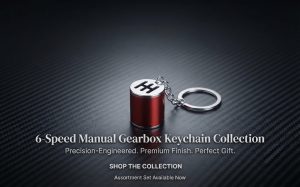 Speed Gear Keychains Metal keyring Red