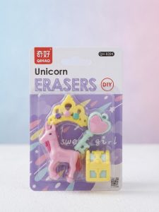 Unicorn Crad Erasers